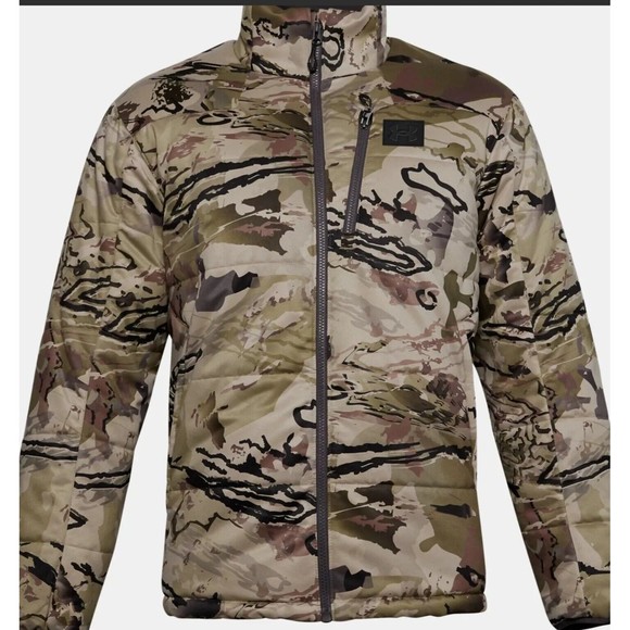 Under Armour Timber Hunting Jacket Ridge Reaper Barren Camo Extreme Season Sz M - Picture 4 of 11